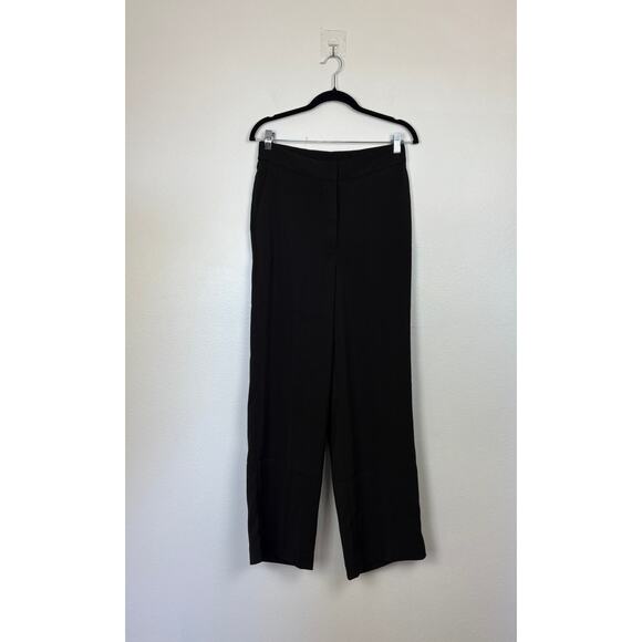 NWT Quince Stretch Crepe Classic Trouser in Black 8 - Picture 2 of 7